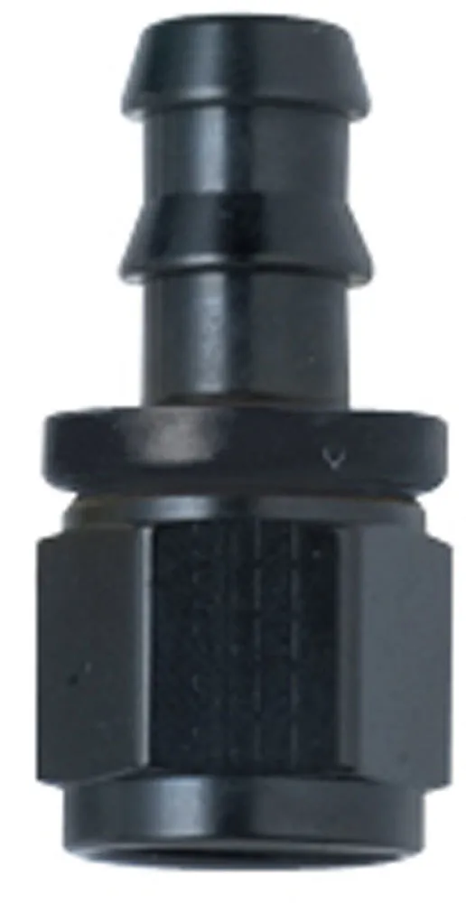 FRAGOLA Hose Fitting #10 Str Push Lock Black 200110-BL