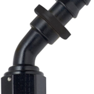 FRAGOLA Hose Fitting #6 45 Deg Push Lock Black 204506-BL