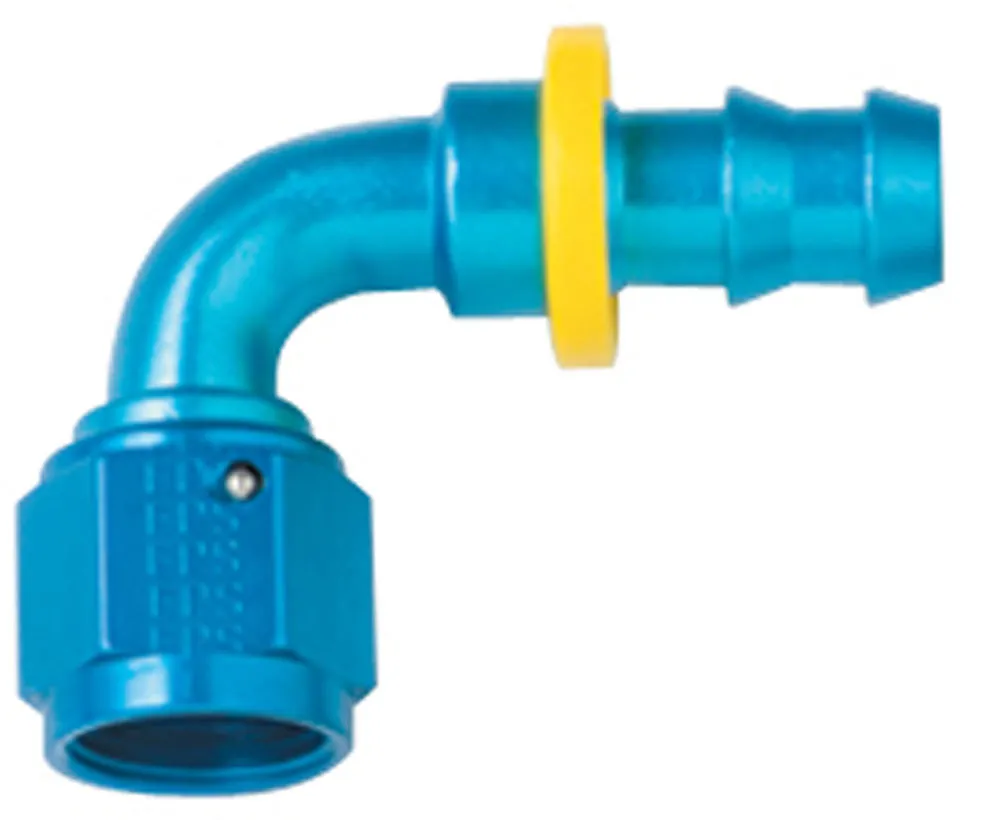 FRAGOLA Hose Fitting #6 90 Deg Push Lock 209006