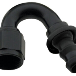 FRAGOLA Hose Fitting #16 150 Deg Push Lock Black 215016-BL