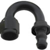 FRAGOLA Hose Fitting #10 180 Deg Push Lock Black 218010-BL