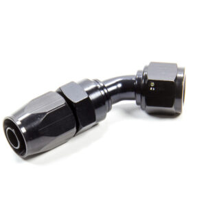 FRAGOLA Hose Fitting #6 45 Deg. to #8 Hose Black 224505-BL