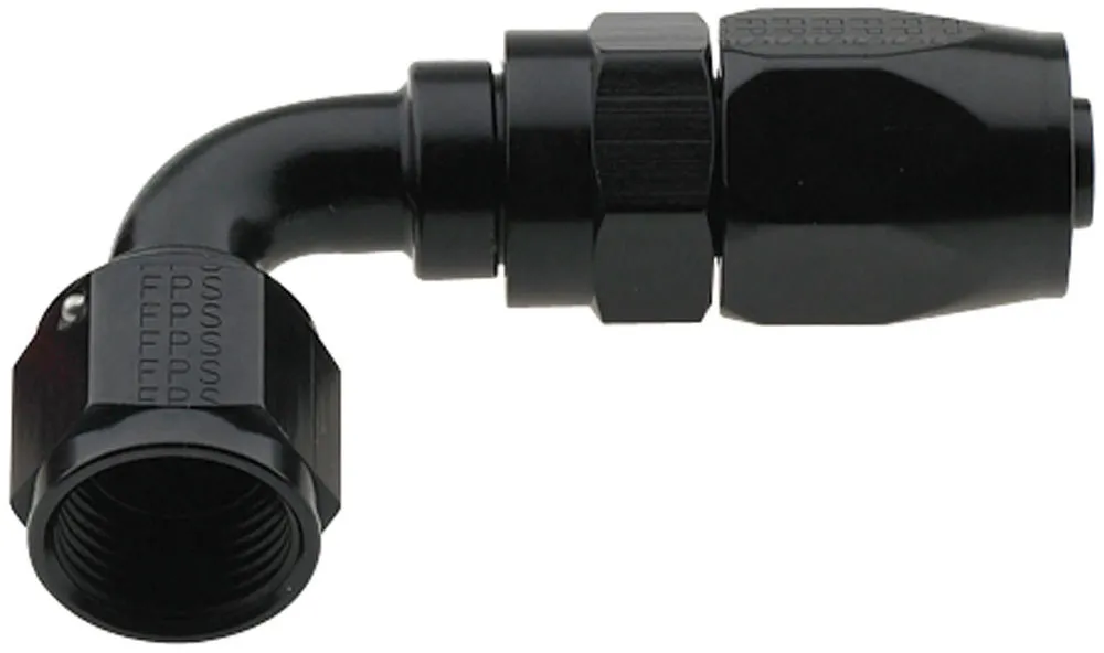 FRAGOLA Hose Fitting #12 90 Deg Pro-Flow Black 229012-BL