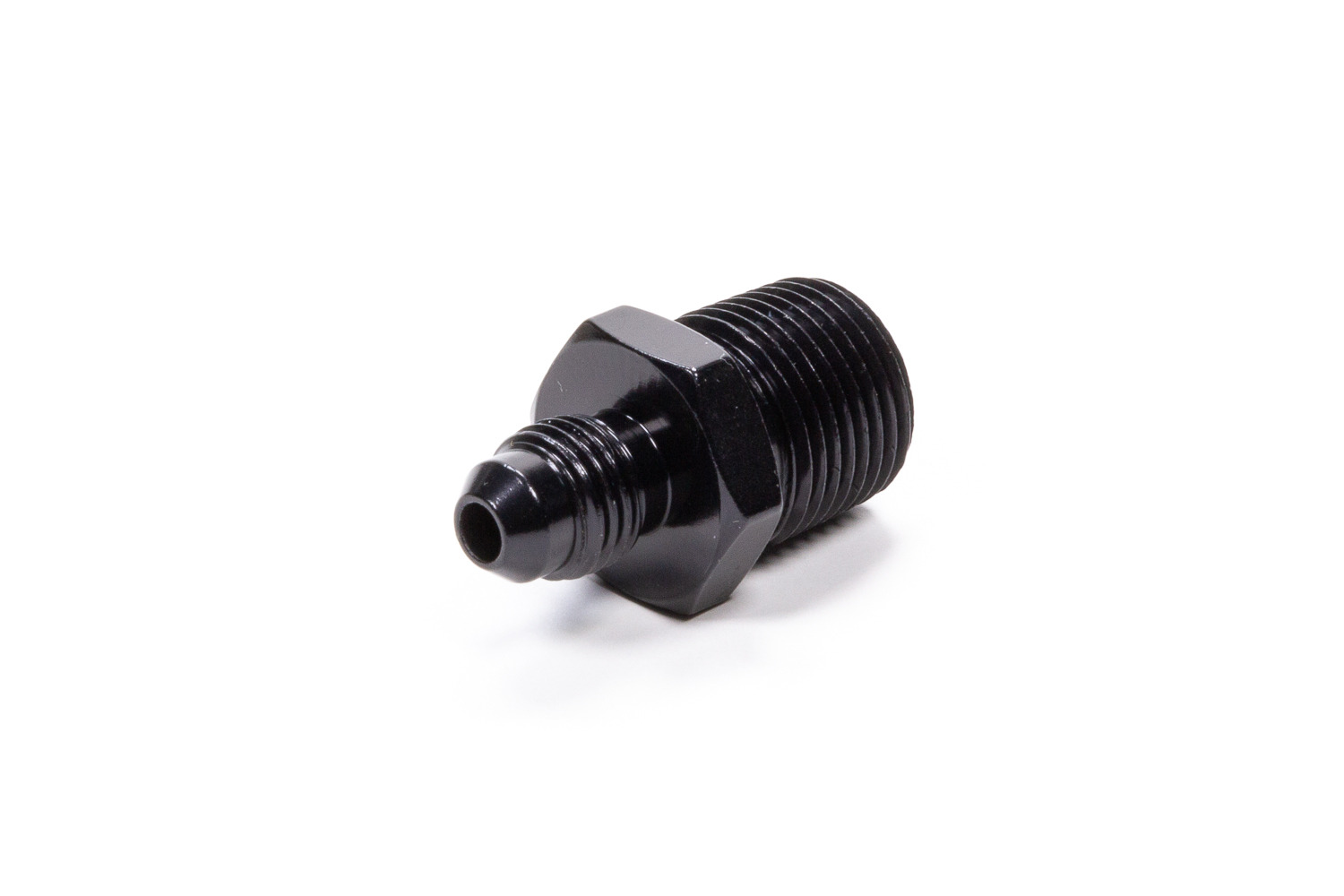 FRAGOLA Straight Adapter Fitting #4 x 3/8 MPT Black 481644-BL