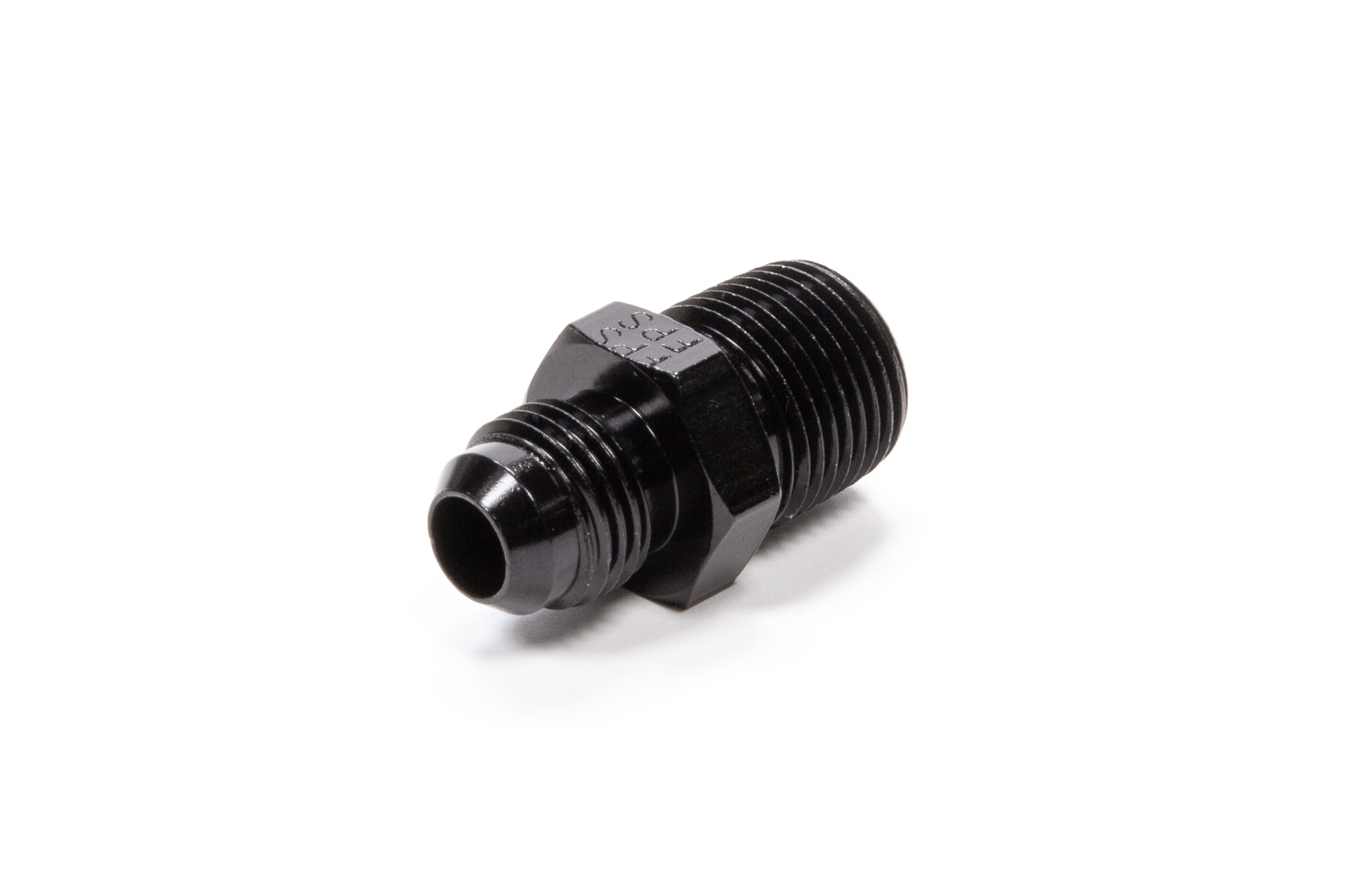FRAGOLA Straight Adapter Fitting #6 x 3/8 MPT Black 481666-BL