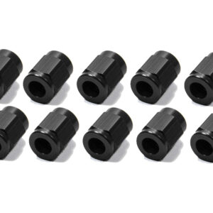 FRAGOLA #3 Aluminum Tube  Nuts (10pk) Black 481803-BL-10