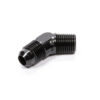 FRAGOLA 45 Deg Adapter Fitting #8 x 1/4 MPT Black 482307-BL