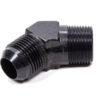 FRAGOLA 45 Deg Adapter Fitting #10  x 3/8 MPT Black 482311-BL