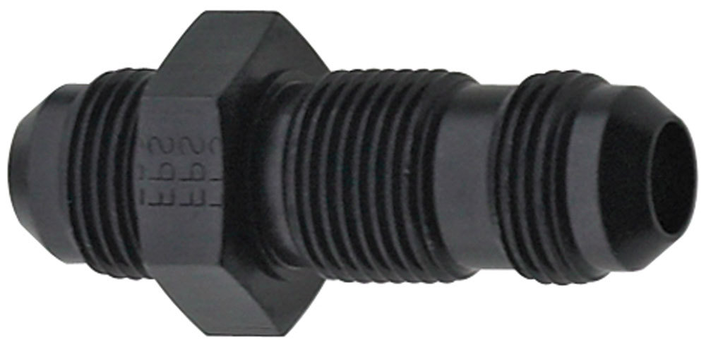 FRAGOLA Str Bulkhead Fitting #8 Black 483208-BL