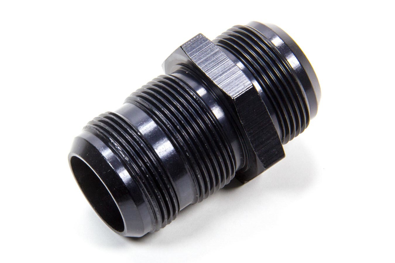 FRAGOLA Str Bulkhead Fitting #20 Black 483220-BL