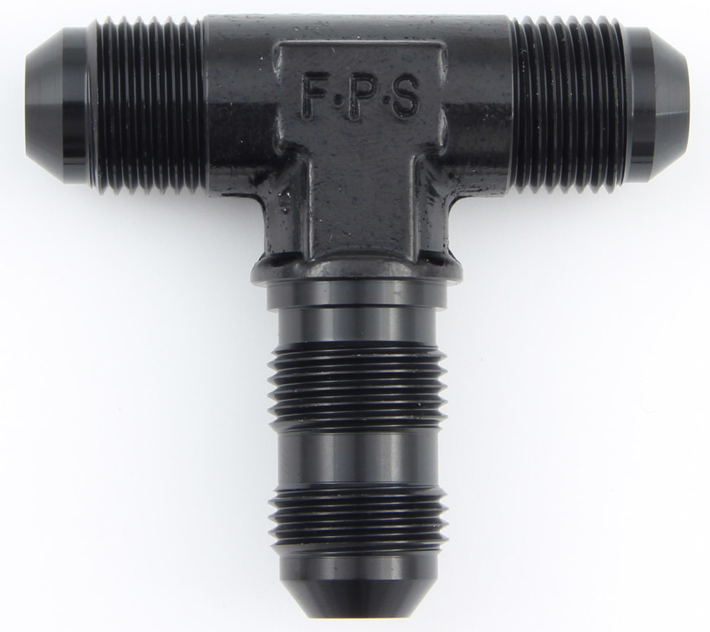FRAGOLA #4 Bulkhead Tee Fitting Black 483404-BL