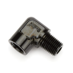 FRAGOLA 1/4 NPT 90-Deg Fitting Male/Female - Black 491402-BL