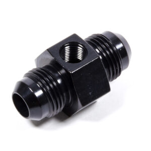 FRAGOLA Inline Gauge Adapter #8 x #8 Male Black 495003-BL