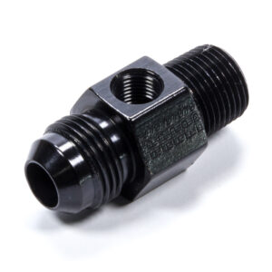 FRAGOLA #8 X 3/8MPT Inline Gauge Adapter Fitting Black 495004-BL