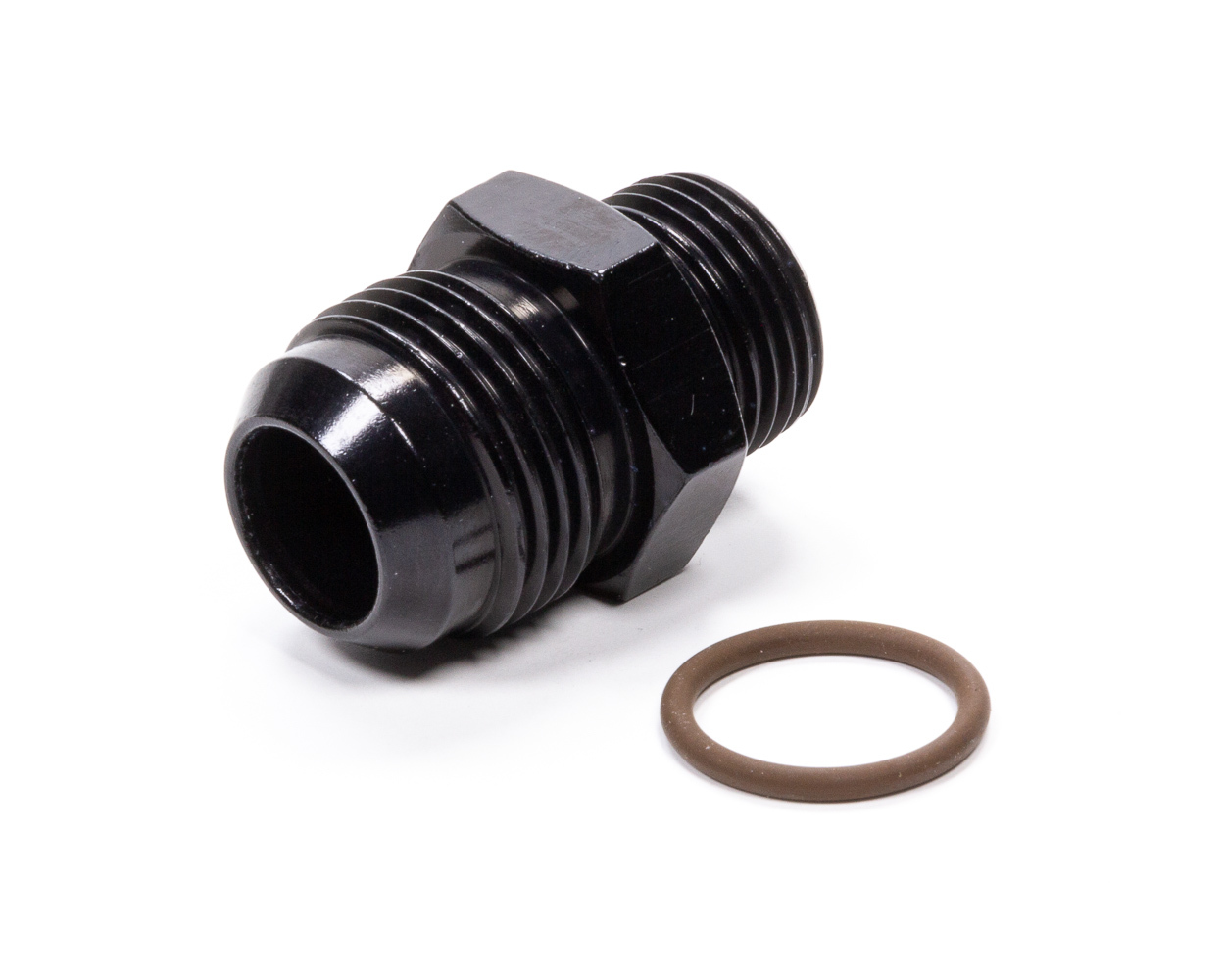 FRAGOLA #12 x 7/8-14 (#10)Radius O-Ring Fitting Black 495108-BL