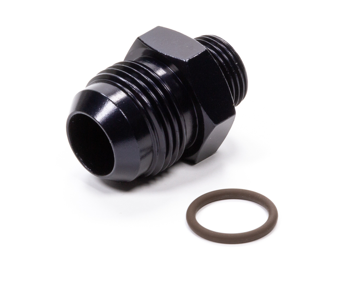 FRAGOLA #12 x 3/4-16 (#8) Radius O-Ring Fitting Black 495122-BL