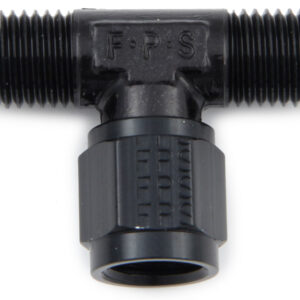 FRAGOLA Fitting #8 Tee Female Swivel On Side Black 498204-BL