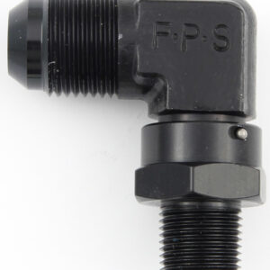 FRAGOLA #4 x 1/8 MPT 90 Deg Swivel Adapter Black 499104-BL