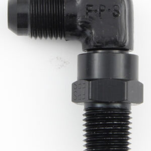 FRAGOLA #10 x 1/2 MPT 90 Deg Swivel Adapter Black 499110-BL