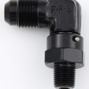 FRAGOLA #6 x 1/8 MPT 90 Deg Swivel Adapter Black 499162-BL
