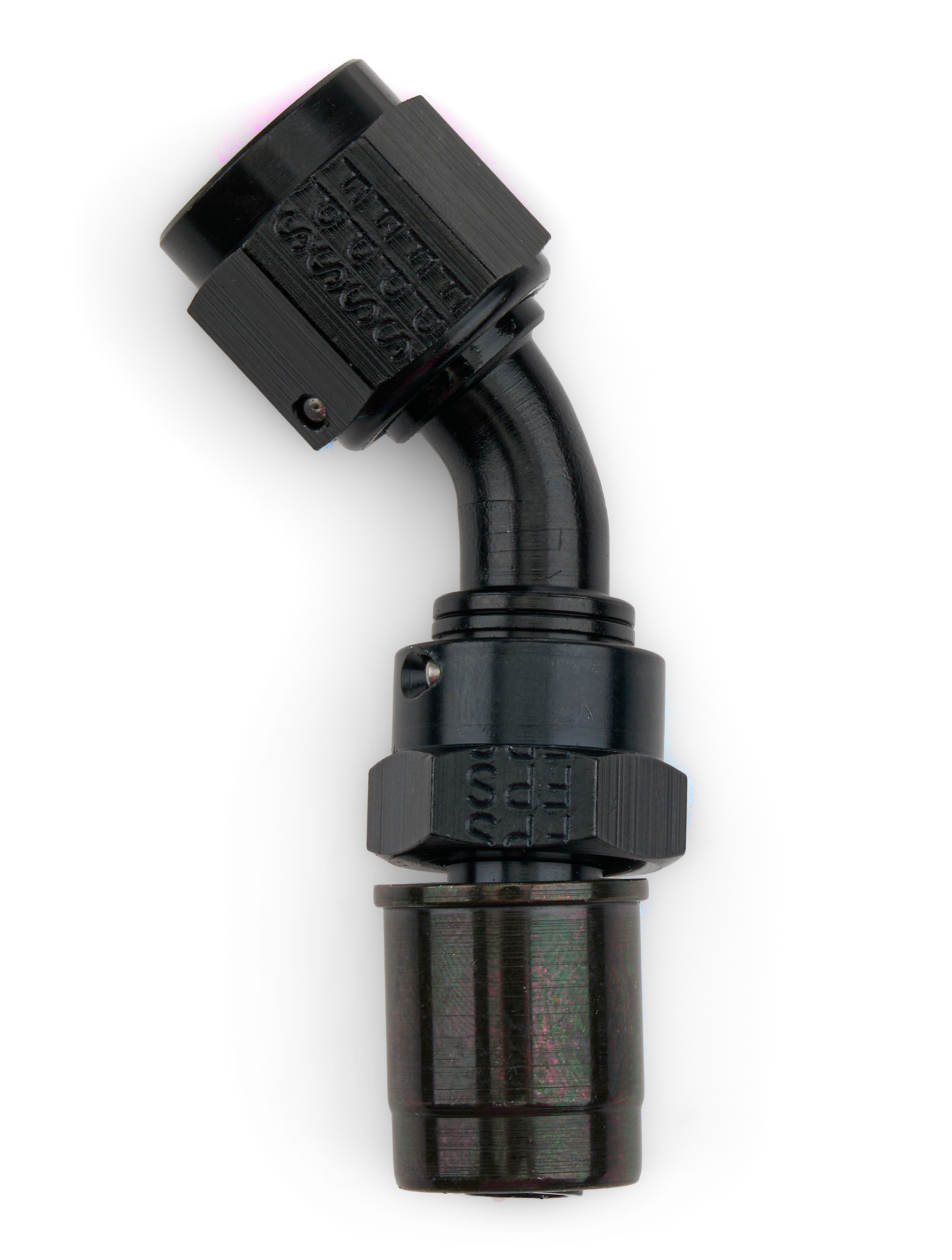 FRAGOLA 6AN Real ST Crimp On 45 Deg Hose End Black 5104506