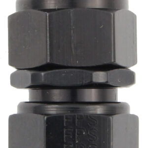 FRAGOLA Hose Fitting #8 Straight PTFE Black 680108-BL