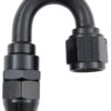 FRAGOLA Hose Fitting #6 180 Deg PTFE Black 681806-BL