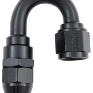 FRAGOLA Hose Fitting #6 180 Deg PTFE Black 681806-BL