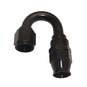 FRAGOLA Hose Fitting #12 180 Deg PTFE Black 681812-BL