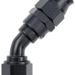 FRAGOLA Hose Fitting #8 45 Deg PTFE Black 684508-BL