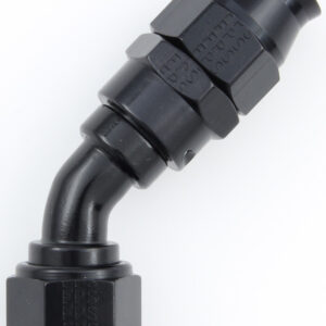 FRAGOLA Hose Fitting #10 45 Deg PTFE Black 684510-BL
