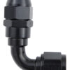 FRAGOLA Hose Fitting #6 90 Deg PTFE Black 689006-BL
