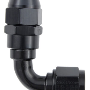 FRAGOLA Hose Fitting #6 90 Deg PTFE Black 689006-BL