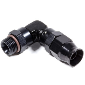 FRAGOLA Hose Fitting #6 90 Deg to #6 ORB PTFE Black 689706-BL