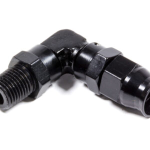 FRAGOLA Hose Fitting #6 90 Deg to 1/4npt PTFE Black 689906-BL