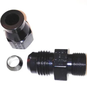 FRAGOLA 10AN Male to 5/8in Tube Adapter Fitting  Black 892010-BL