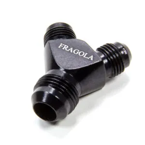 FRAGOLA 8an Y-Male Fitting w/ Dual 6an outlets Black 900609-BL