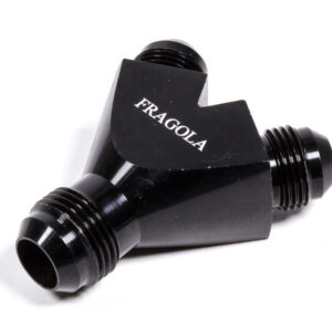 FRAGOLA Y-Fitting #10Male Inlet x #8 Male Outlets Black 900611-BL