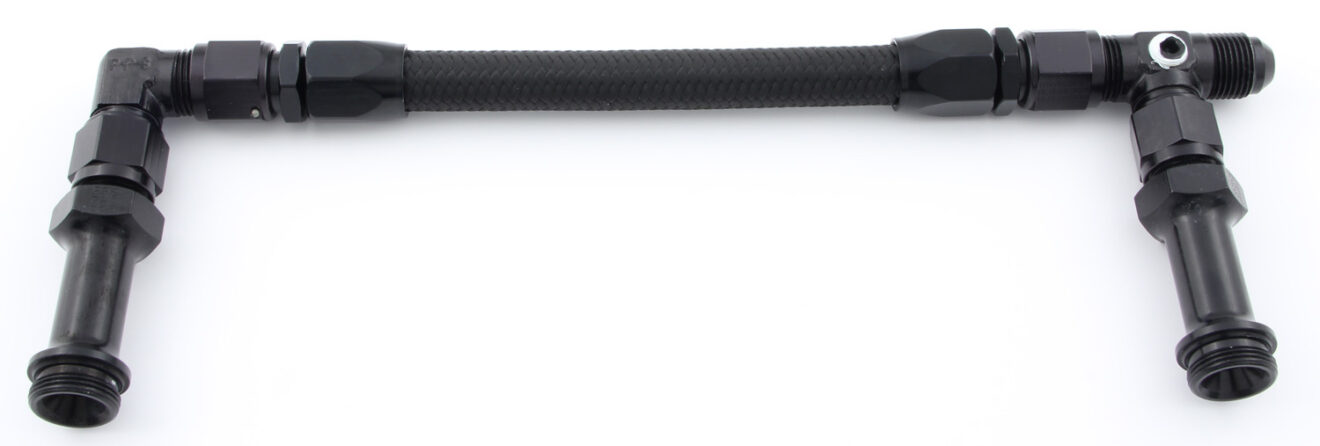 8 Fuel Line FRAGOLA #8 Fuel Line Kit 7/8-20 Dual Inlet 4500 Black 930005-BL