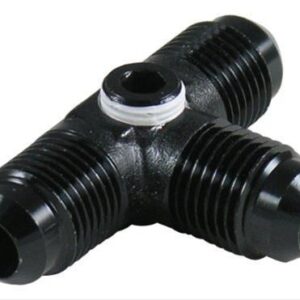 FRAGOLA 6an Male Tee Fitting w/ 1/8 FPT Port Black 997406-BL