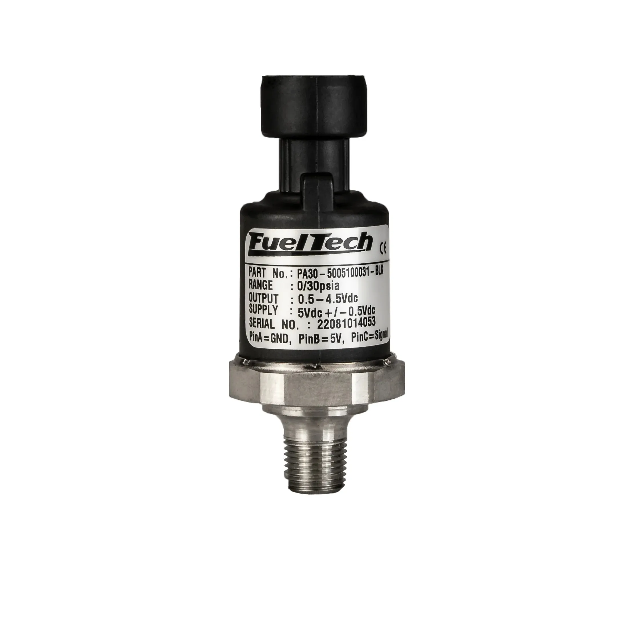 FUELTECH USA Pan Vacuum Sensor (Black Series) 5005100031-BLK