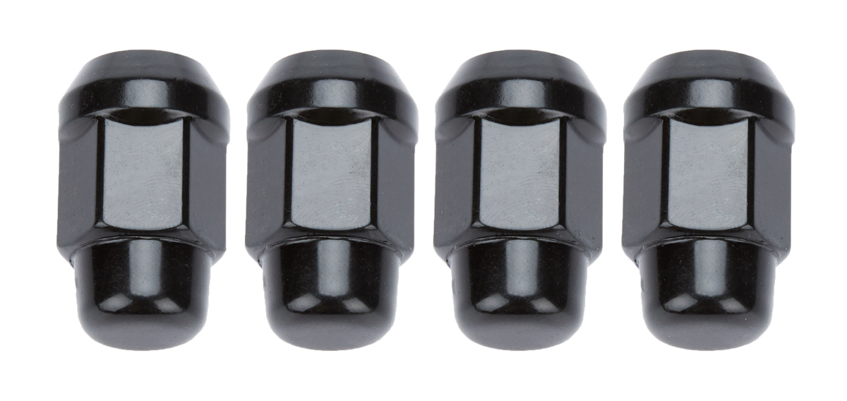 GORILLA 4 Lugnuts Acorn Bulge 1/2 Black 41187BCB