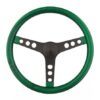 GRANT Steering Wheel Mtl Flake Green/Spoke Blk 13.5 8452
