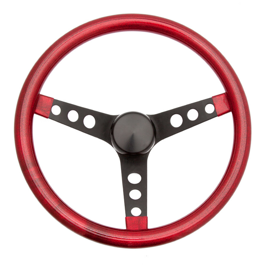 GRANT Steering Wheel Mtl Flake Red/Spoke Blk 15 8475