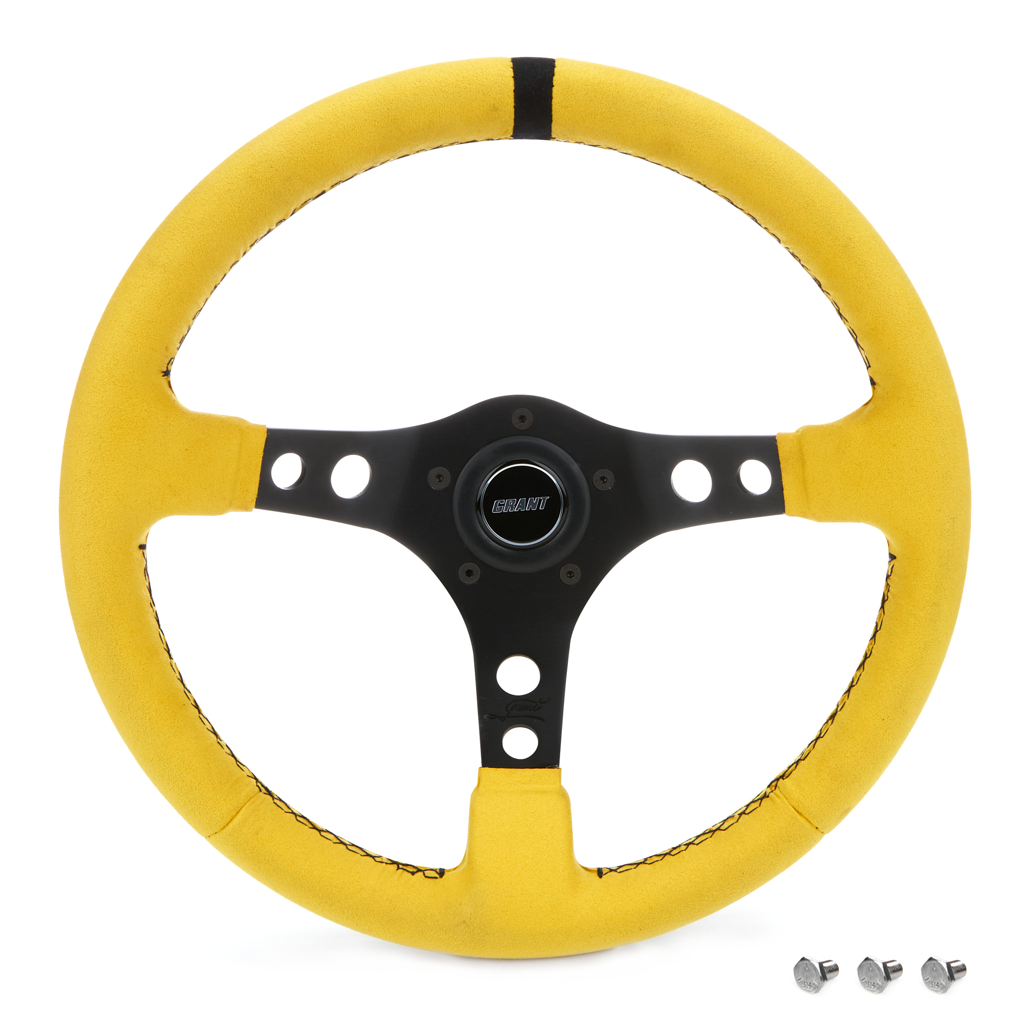 GRANT Ultrasuede Steering Wheel Race Yellow 8517
