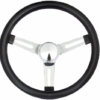 GRANT Classic Series Chrome Slotted Steering Wheel 8546