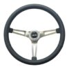 GT PERFORMANCE Steering Wheel Retro Leather Stainless Spokes 36-5445