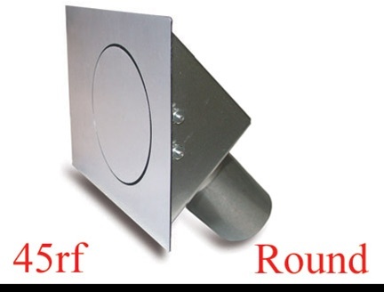 HAGAN STREET ROD NECESSITIES Round Fuel Door Flat Surfaces 45RF