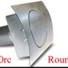 HAGAN STREET ROD NECESSITIES Round Fuel Door  Curved Surfaces 90RC