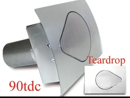 HAGAN STREET ROD NECESSITIES Teardrop Fuel Door Curved Surface 90TDC